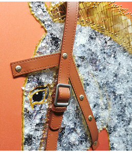Arte Murale 3D Fatta a Mano, Decorazione Fisica, Dipinto di Cavallo in Pelle per Soggiorno, Decorazione da Parete Moderna, Accessori per la Casa - Product Image 6