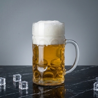 Chope à bière classique de 500 ml - Verre à bière durable en plastique PS personnalisable pour bar et fête - Couleurs et impression de logo personnalisés