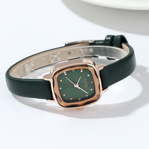 Reloj cuadrado vintage para mujer, esfera pequeña y sencilla, correa de cuero, reloj de cuarzo, venta al por mayor - Product Image 6