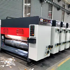 High Speed Lead Edge Feeder Automatic Flexo Printer Slotter Die Cutting Cutter 3 farbe well karton box Printing Machine