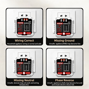 <b>Socket</b> Leakage Current Tester AC07 10A/16A Phase Detector <b>Plug</b> Polarity Checker - Product Image 2