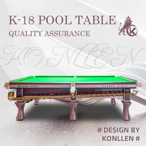 Table de billard de luxe KONLLEN K-18 de 9 pieds, plateau en ardoise de qualité tournoi, table de billard commerciale pour villa de luxe, vente en gros - Product Image 2