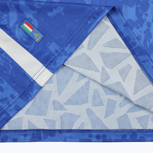 Maillot de football Healy, bleu vif, motif texturé abstrait, avec tissu respirant de qualité supérieure, maillot de football - Product Image 4