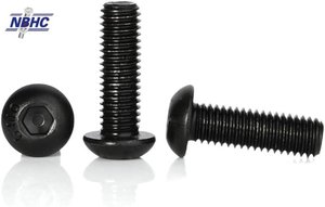 Thép carbon đen đầy đủ ren din7380 vít Allen chính bu lông M2.5 m3 M4 M5 nút Đầu ổ cắm bu lông bu lông - Product Image 2