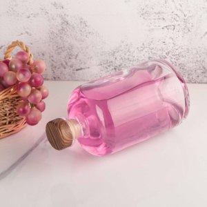 Usine Clair Rond <span class=keywords><strong>Cidre</strong></span> Cointreau Bouteille Pack 750ml Whisky Brandy Vide Verre Liqueur Boissons Bouteilles avec <span class=keywords><strong>Bouchon</strong></span> De Liège - Product Image 3