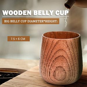 Vaisselle écologique, tasses à thé en bois, bois massif naturel de qualité supérieure, tasses à thé, café, vin, bière, mug pour boire - Product Image 4
