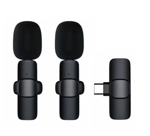 Huayi صوت احترافي صغير ميكروفون Lavalier مع إلغاء الضوضاء لتسجيل بودكاست فيديو قصير - Product Image 1