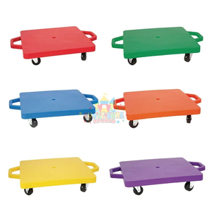 Dört tekerlekli çocuklar için kapalı PE ve spor salonu sınıfı ön eğitim öğrenme faaliyetleri için gökkuşağı <span class=keywords><strong>Scooter</strong></span> seti - Product Image 4