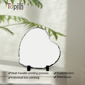 Pinturas de <span class=keywords><strong>pizarra</strong></span> en forma de corazón Topjlh, espacios en blanco de sublimación, decoración DIY, regalos románticos, decoraciones para el hogar y el dormitorio, regalos - Product Image 3