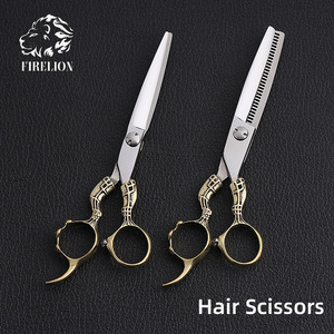 Vàng Armor Series 440C Thép 6.0 Inch Chuyên Nghiệp Nhà Tạo Mẫu Tóc Kéo Mỏng Cắt Salon <span class=keywords><strong>Barber</strong></span> Kéo - Product Image 2