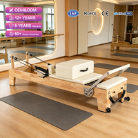 Reformer de Pilates en bois de chêne massif de qualité commerciale pour l'entraînement du tronc, destiné aux studios de Pilates professionnels et aux cliniques de fitness
