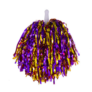Pompons de cheerleading métalliques à feuille d'aluminium, très demandés, pour la promotion du spirit d'équipe sportive, accessoires de cheering portatifs pour fêtes dansantes, prix d'usine - Product Image 5