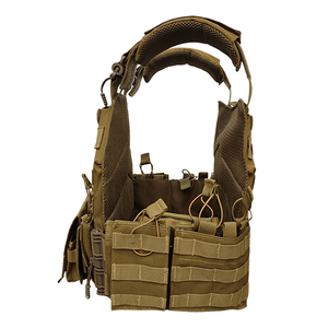 Áo giáp chiến thuật bán chạy, chất liệu Oxford 1000D, hệ thống gắn nhanh, màu nâu <span class=keywords><strong>coyote</strong></span>/kaki, dành cho nam, dùng cho săn bắn ngoài trời - Product Image 4