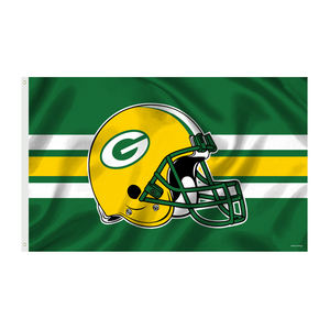 5X3ft Vente en gros Usine Produire des bannières Football américain Drapeaux personnalisés pour l'équipe NFL GREEN <span class=keywords><strong>BAY</strong></span> PACKERS - Product Image 1