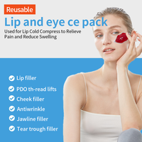 Pack de glace liquide en forme de gel à lèvres doré réutilisable haut de gamme pour les douleurs du visage