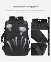 Mochila de Viaje Ergonómica para Portátil de 17.3 Pulgadas, Expandible, con Carga USB, Reflectante, Resistente al Agua y a Desgarros, con Diseño de Panal de Abeja