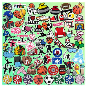 Venta caliente tendencia personalizada PVC deporte Ballet zapato encantos zapatillas al por mayor gimnasia <span class=keywords><strong>bailarina</strong></span> esquí Hockey zapato encantos - Product Image 1