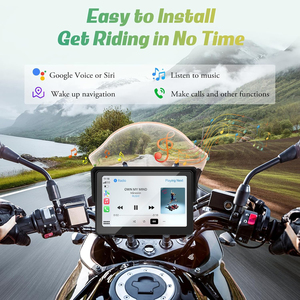 Écran portable pour <span class=keywords><strong>moto</strong></span> de 5 pouces, CarPlay, écran tactile Bluetooth, navigation <span class=keywords><strong>GPS</strong></span>, CarPlay avec support antivol - Product Image 4