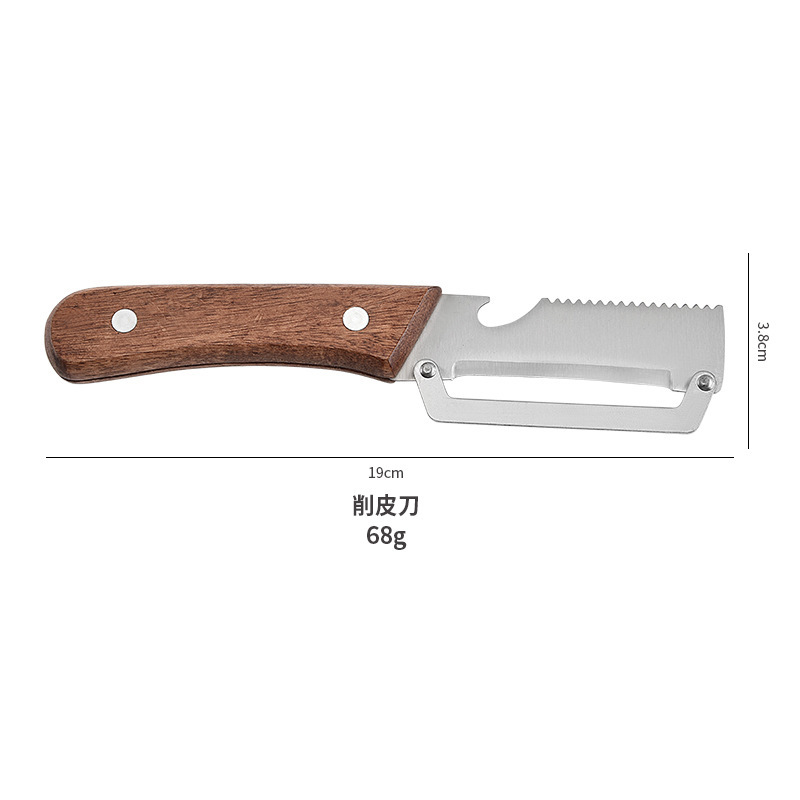 Pelador de madera - Estilo cepillo para escamas de pescado - 1 unidad