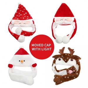 Renne de Noël lumineux qui bouge les oreilles, bonnet de Père Noël à LED et bonhomme de neige avec lumières intégrées, cadeau de Noël pour enfant - Product Image 6