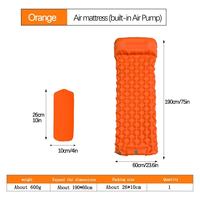 Matelas de couchage gonflable léger avec pompe intégrée Matelas pneumatique imperméable pour le camping d'été et la randonnée Logo personnalisé