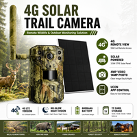 Cámara de Vigilancia Solar 4G de 14MP, HD, Impermeable, con Detección de Movimiento, Cámara de Caza Inalámbrica con Energía Solar para Exteriores