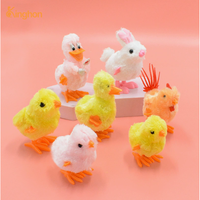Jouet pour chat Kinghon en peluche, poussin rebondissant, interactif, pour jeu autonome, coloré, dessin animé, divertissement intérieur/extérieur