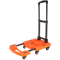 Chariot à main pliable noir de haute qualité à 6 roues chariot à main pliable chariot à main