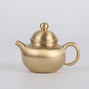 Brass Little Xishi Copper Wine <b>Pot</b> Copper Craft Teapot Kung Fu Tea Ceremony Copper Kettle <b>Small</b> Water Dropper Copper - Product Image 1