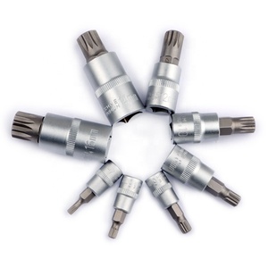 Fabricant Fournitures CRV Matériel 8pcs M16 M14 M12 M10 M8 M6 M5 M4 Bit Sockets Metric and Imperial Press Fit Sleeves - Product Image 3