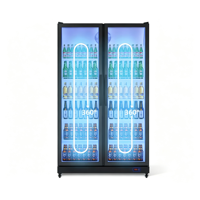 Réfrigérateur vertical pour boissons avec porte vitrée, refroidisseur de Coca-Cola, refroidisseur d'air pour Cola, vitrine réfrigérée pour Pepsi, pour supermarché