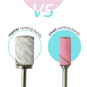 HYTOOS 3mm petites bandes de ponçage roses pour perceuse à ongles électrique <span class=keywords><strong>lime</strong></span> polissage ongles cuticule propre pas de mèche en acier inoxydable - Product Image 4