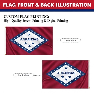 High Quality US Arkansas <b>Flag</b> Polyester Custom <b>Flag</b> Canvas Header Brass Grommets Outdoor The Natural State <b>Flag</b> For Flagpole - Product Image 2