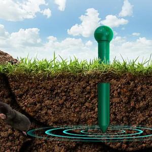 Вибрационный отпугиватель животных на батарейках из АБС-пластика для установки в грунт на улице: отпугивает грызунов/мышей, крыс, кротов, сорок, белок, полевок, змей - Product Image 2