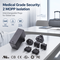 Adaptateur universel US EU UK AU 9V 12V 15V 20V 1,7 Ampère 2 Ampères 2,66A 36W 45W 100W Gan pour tonomètre, alimentation médicale