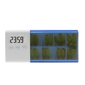 Xách Tay 7-Ngày Thuốc Hộp Lưu Trữ Mini Nhựa Y <span class=keywords><strong>Container</strong></span> Với Báo Động Hàng Tuần Dễ Dàng Mở Tổ Chức Cho Du Lịch - Product Image 1