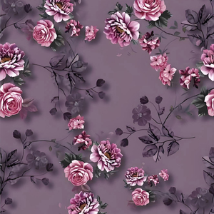 Tela crepé koshibo con estampado digital de diseños múltiples canadienses de 130-135 g/m² para vestidos de mujer. - Product Image 4