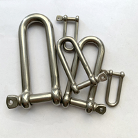 Manille de chaîne d'ancrage à vis longue en acier inoxydable 304/316 de qualité marine, robuste, forme en D, M6, pour l'exploitation minière