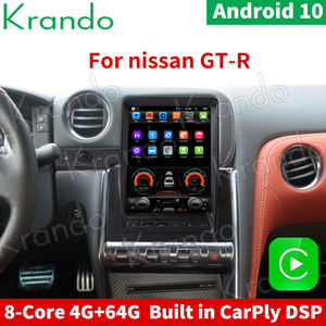Krando voiture multimédia Android 10.0 10.4 "64GB RHD Radio Navigation GPS lecteur pour <span class=keywords><strong>Nissan</strong></span> GTR 2011 - 2017 sans fil CarPlay - Product Image 2