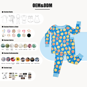 Hongbo 100% coton enfants pyjamas pantalons ensemble unisexe imprimé motif vêtements de nuit pour <span class=keywords><strong>4</strong></span> <span class=keywords><strong>ans</strong></span> grands enfants vêtements d'hiver pour filles garçons - Product Image 4