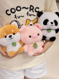 Jouets en peluche personnalisés adorables <span class=keywords><strong>et</strong></span> mignons, super doux, panda, cochon <span class=keywords><strong>et</strong></span> <span class=keywords><strong>chien</strong></span>, rembourrés de coton PP, cadeaux d'anniversaire pour enfants - Product Image 4
