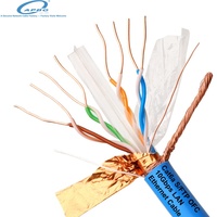 Kabel Jaringan Cat6a S/FTP OFC untuk Pemantauan Keamanan, Gulungan 305m, 23AWG, Transmisi Jarak Jauh 10Gbps, Pasokan Pabrik Kustom dalam Jumlah Besar