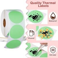 Étiquettes en rouleau de papier synthétique thermique imperméable avec logo personnalisé Marklife pour l'emballage des bonbons et des aliments pour animaux de compagnie, résistantes à l'huile