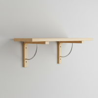 Support d'étagère mural triangulaire en bois rustique de couleur naturelle, épaisseur 12 mm/15 mm, personnalisable, décoration d'intérieur