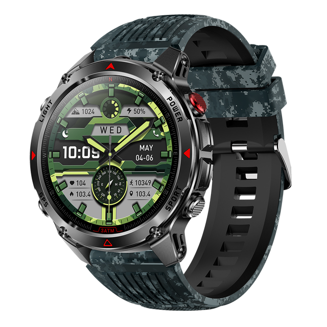 3ATM Swimming Smart Watch HT37 GPS Positioning Compass Barometric Altimeter Flashlight Outdoors Sports Fitness Smartwatch