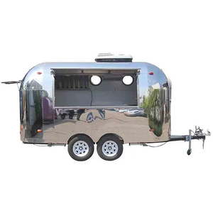 JX-BT400 Remolque de Comida Móvil Personalizado de Acero Inoxidable para Catering, Barbacoa, Hamburguesas, Pizza, Comida Rápida, con Doble Fregadero y 4 Ruedas - Product Image 1