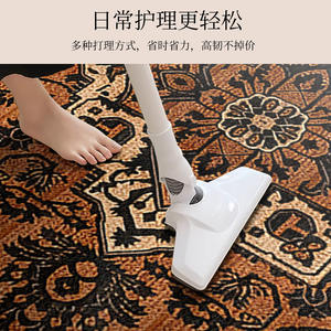 Tapis rectangulaire en cachemire fin à motif médaillon, en fibre de polyester, pour salon et chambre, grande taille, lavable, nettoyage localisé - Product Image 4