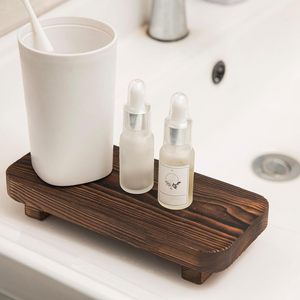 Petit distributeur <span class=keywords><strong>de</strong></span> savon en bois support comptoir <span class=keywords><strong>de</strong></span> cuisine plateau à <span class=keywords><strong>vaisselle</strong></span> avec décoration présentoir plateaux <span class=keywords><strong>de</strong></span> rangement - Product Image 4