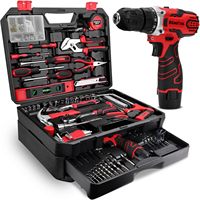 Ensemble d'outils de perçage sans fil de 276 pièces, batterie au lithium rechargeable, tournevis électrique, embouts, douilles pour la réparation automobile, la construction