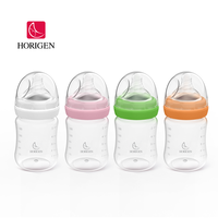 Ensemble de biberons de lait pour bébé Tritan haute dureté col large sans BPA de qualité alimentaire avec des matériaux en verre de silicone PP pour l'alimentation de bébé